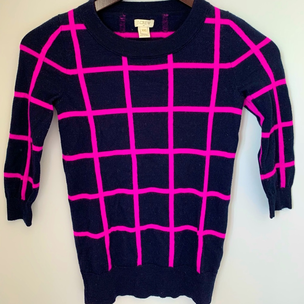 JCrew XXS 3/4 length sleeve sweater. 100% wool.